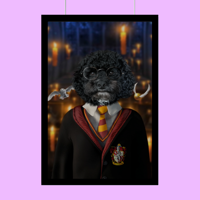 Harry Potter Gryffindor Pet Portrait – Inspired Magical Artwork